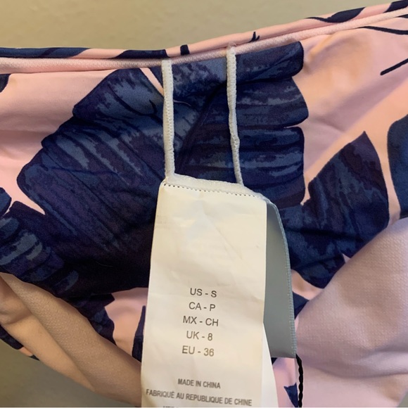 The Bikini Lab Boho Monstera Tropical Leaves Swim Bottom Pink/Purple NWT Small - Picture 5 of 5